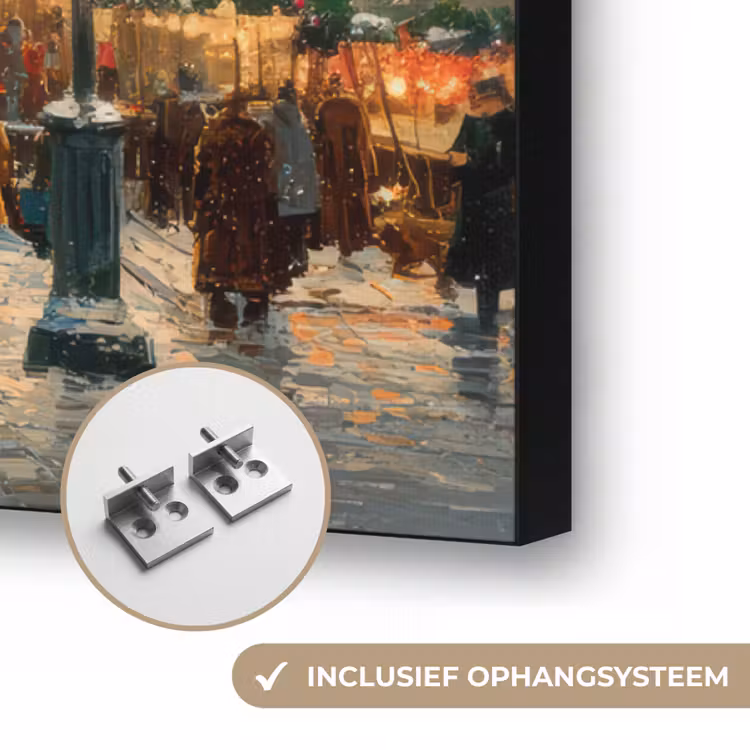 Art Frame - Kerstsfeer - Stadsplein - Kleurrijk — 6