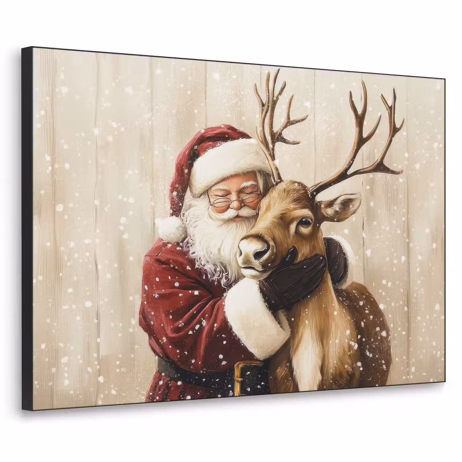 Art Frame - Kerstman - Rendier - Sneeuw - Kleurrijk — 1