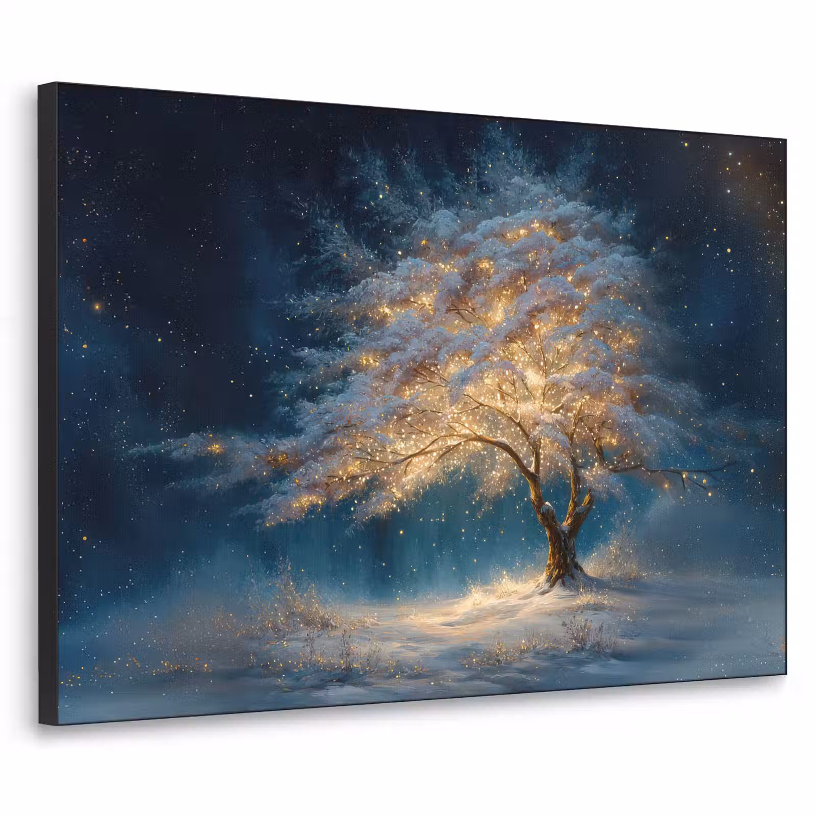 Art Frame - Levensboom - Nacht - Donker - Blauw — 1