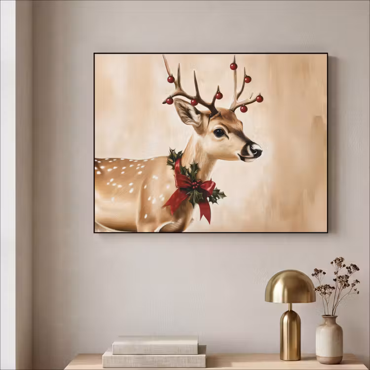 Art Frame - Gewei - Kerst - Rendier - Rood — 5