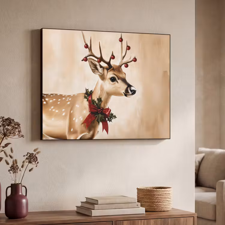Art Frame - Gewei - Kerst - Rendier - Rood — 7