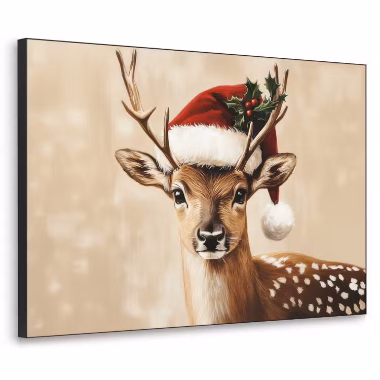 Art Frame - Kerst - Hert - Gewei - Rood — 1