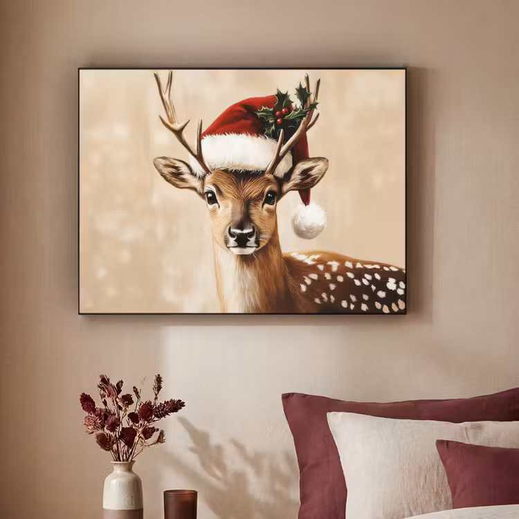 Art Frame - Kerst - Hert - Gewei - Rood — 3