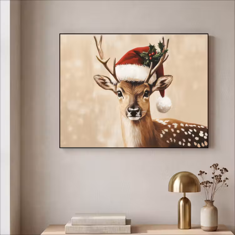 Art Frame - Kerst - Hert - Gewei - Rood — 5