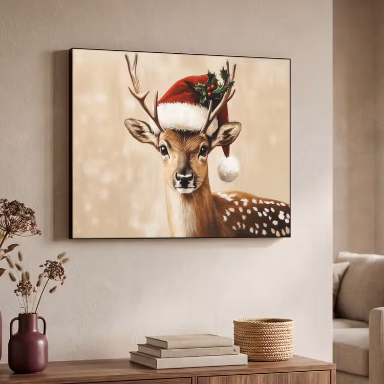 Art Frame - Kerst - Hert - Gewei - Rood — 7