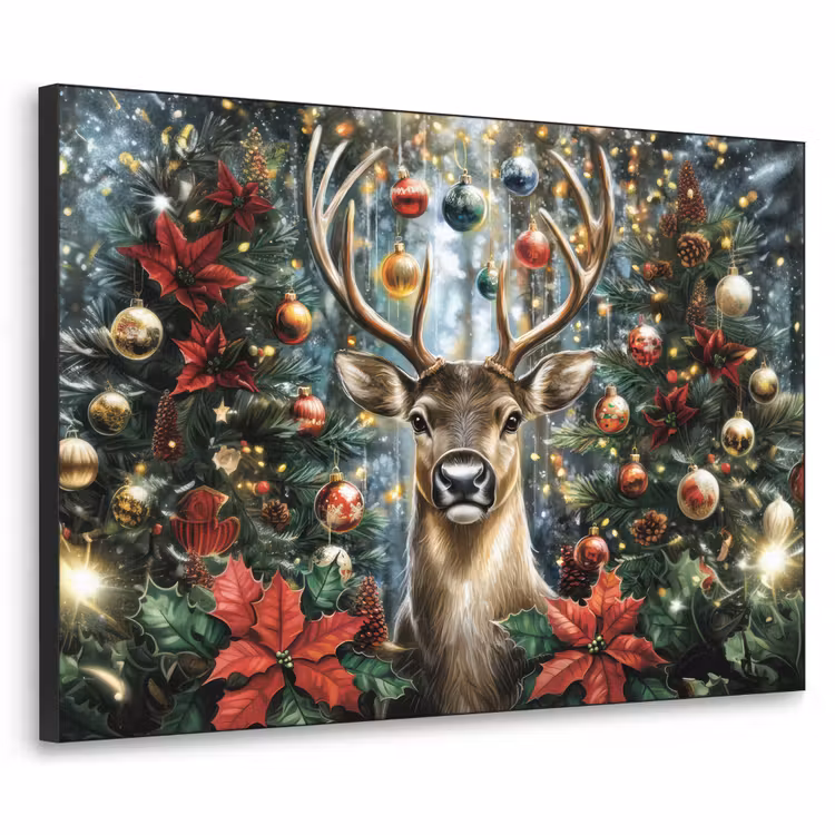Art Frame - Kerstfeest - Dennenbos - Rood — 1