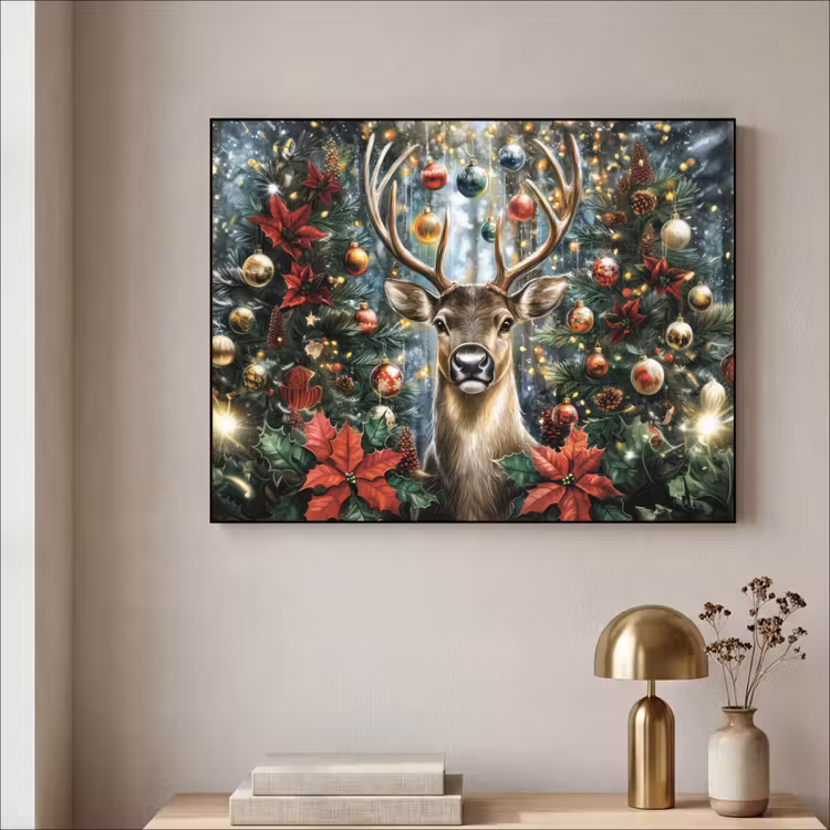 Art Frame - Kerstfeest - Dennenbos - Rood — 5