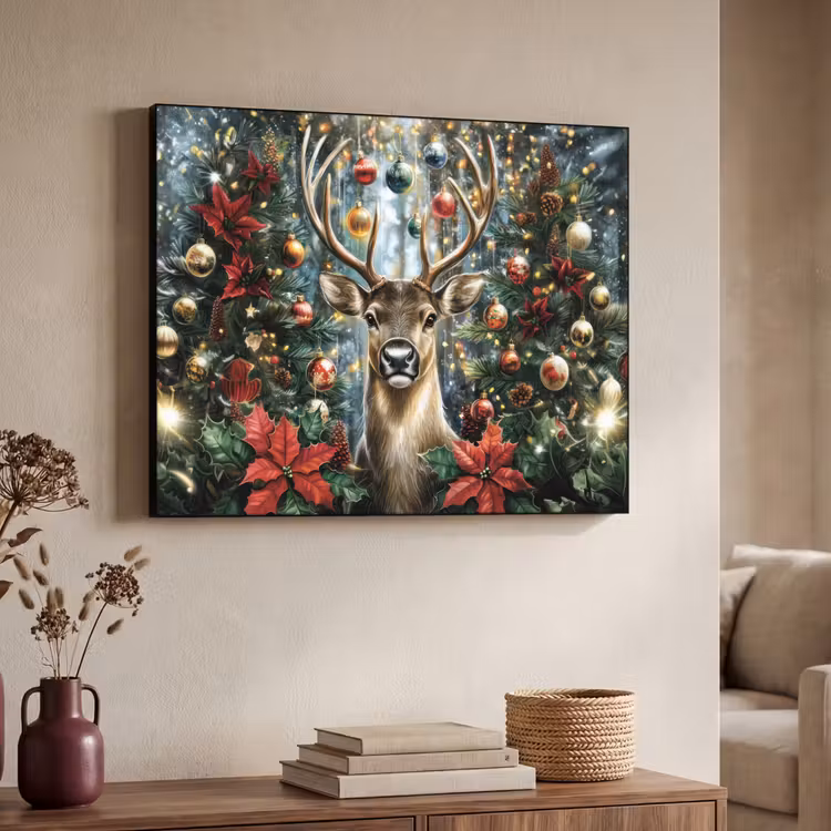 Art Frame - Kerstfeest - Dennenbos - Rood — 7