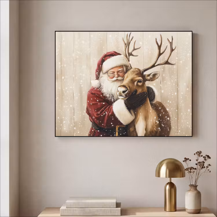 Art Frame - Kerstman - Rendier - Sneeuw - Kleurrijk — 5