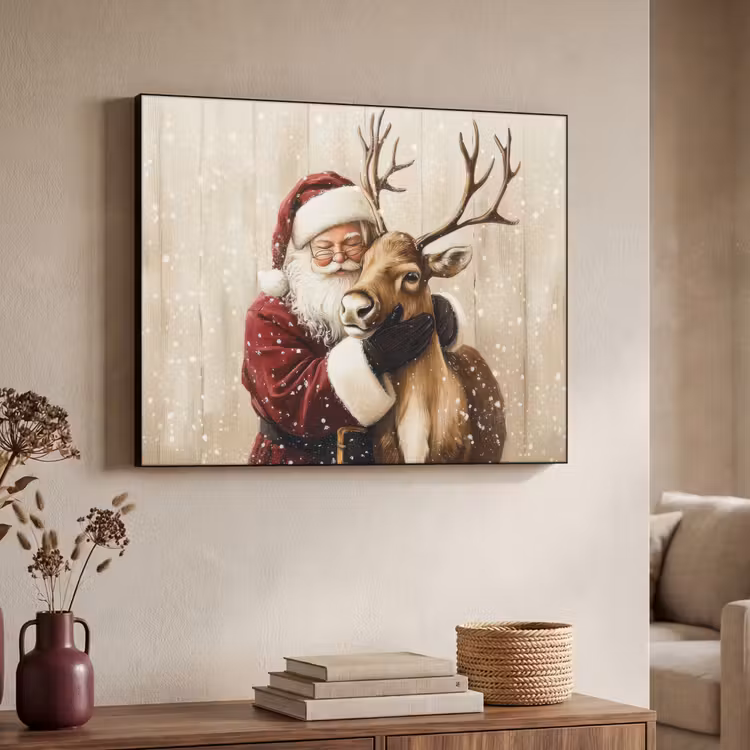 Art Frame - Kerstman - Rendier - Sneeuw - Kleurrijk — 7