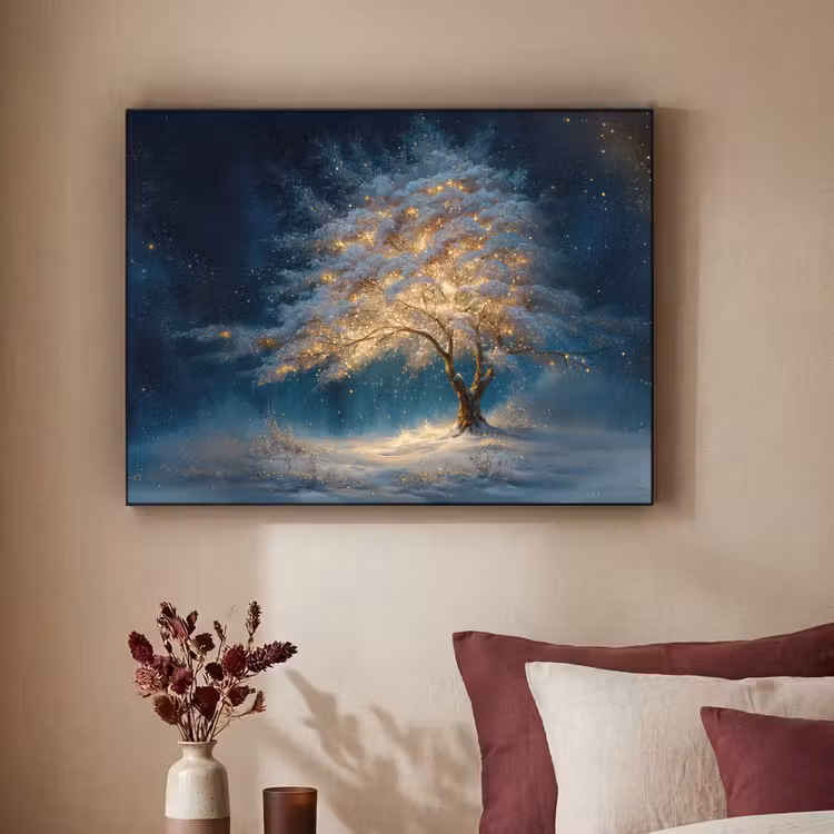 Art Frame - Levensboom - Nacht - Donker - Blauw — 3