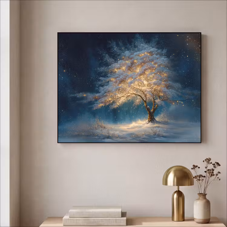 Art Frame - Levensboom - Nacht - Donker - Blauw — 5