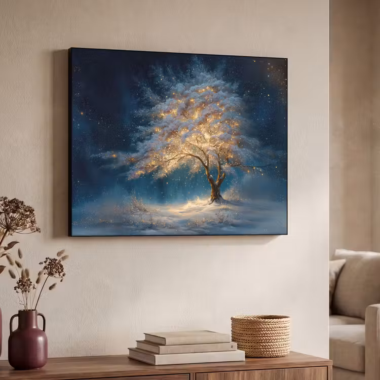 Art Frame - Levensboom - Nacht - Donker - Blauw — 7