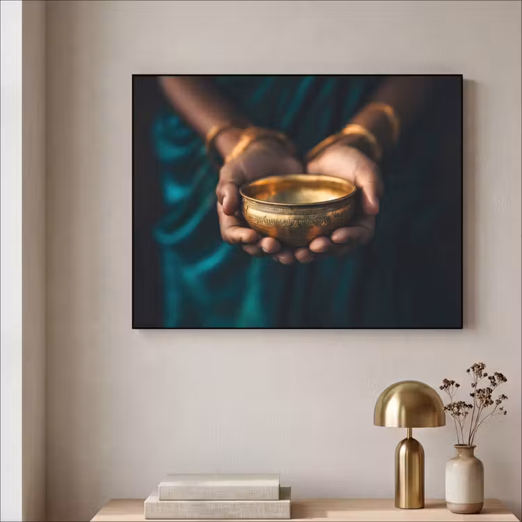 Art Frame - Goud - Kom - Blauw — 5