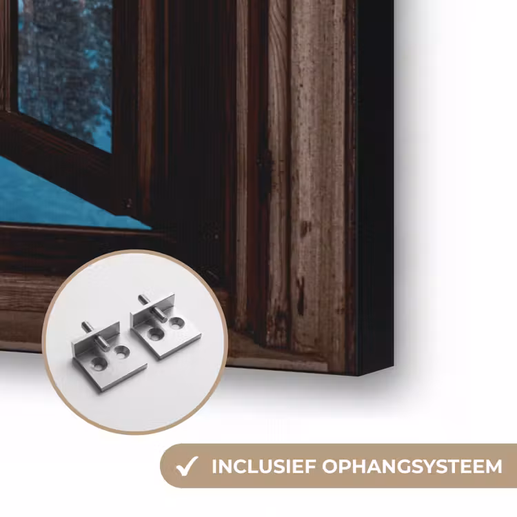 Art Frame - Doorkijk - Winter - Landschap - Natuur - Huis - Bergen — 6