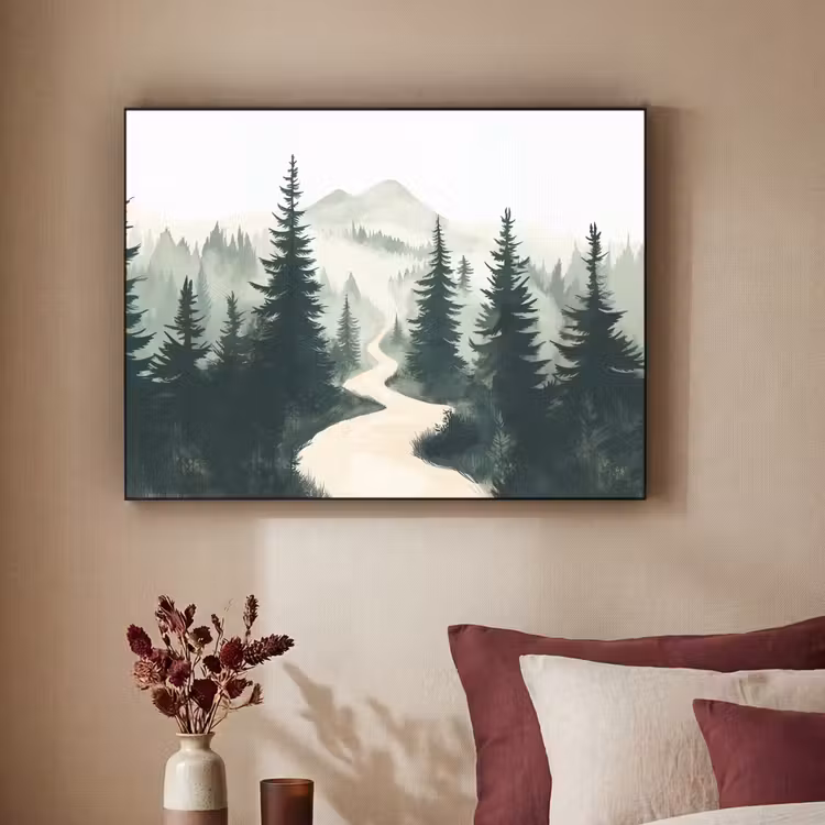 Art Frame - Pad - Bomen - Bos - Illustratie — 3