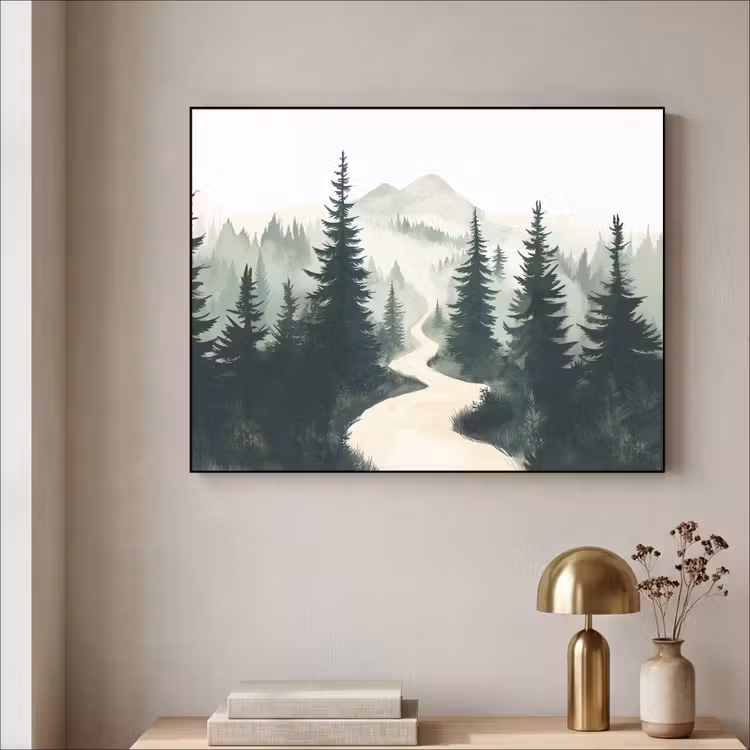 Art Frame - Pad - Bomen - Bos - Illustratie — 5