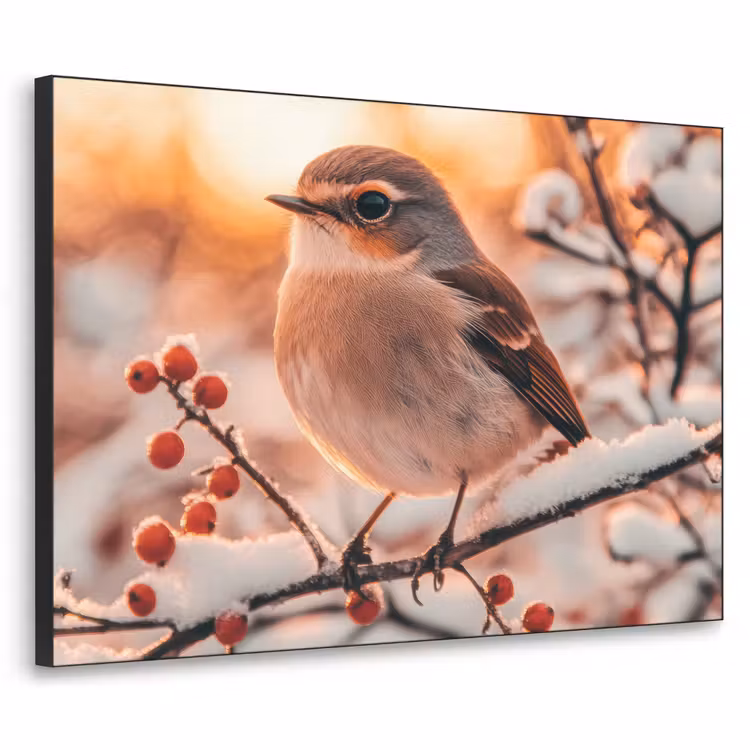 Art Frame - Vogel - Tak - Winter - Dieren - Sneeuw — 1