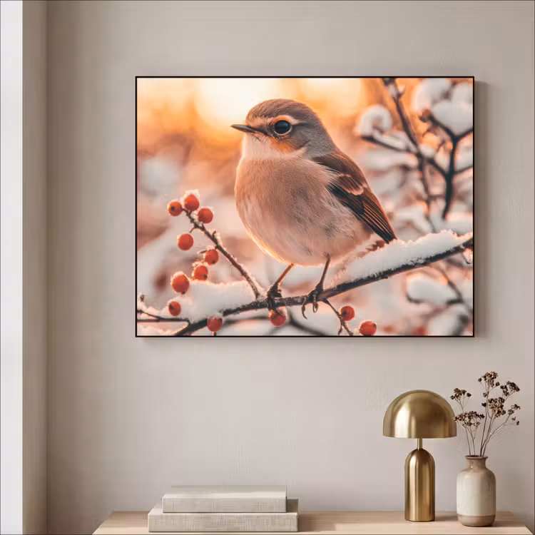 Art Frame - Vogel - Tak - Winter - Dieren - Sneeuw — 5