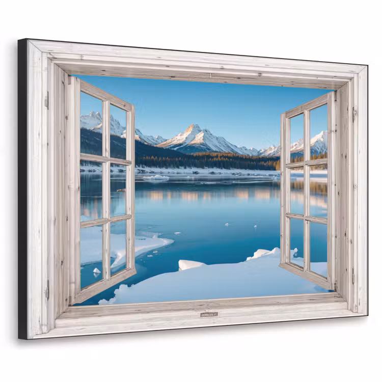 Art Frame - Landschap - Winter - Meer - Bergen - Uitzicht - Doorkijk - Licht — 1