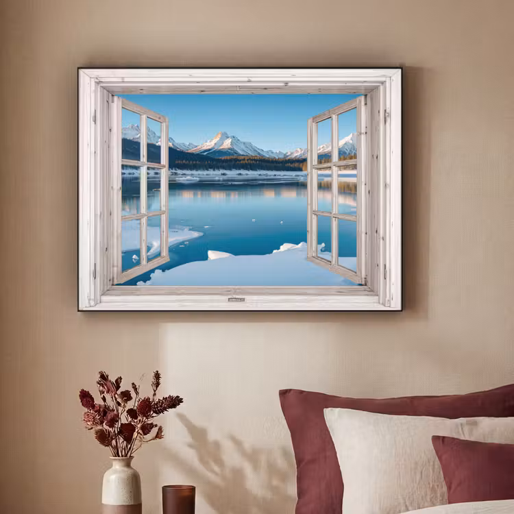 Art Frame - Landschap - Winter - Meer - Bergen - Uitzicht - Doorkijk - Licht — 3