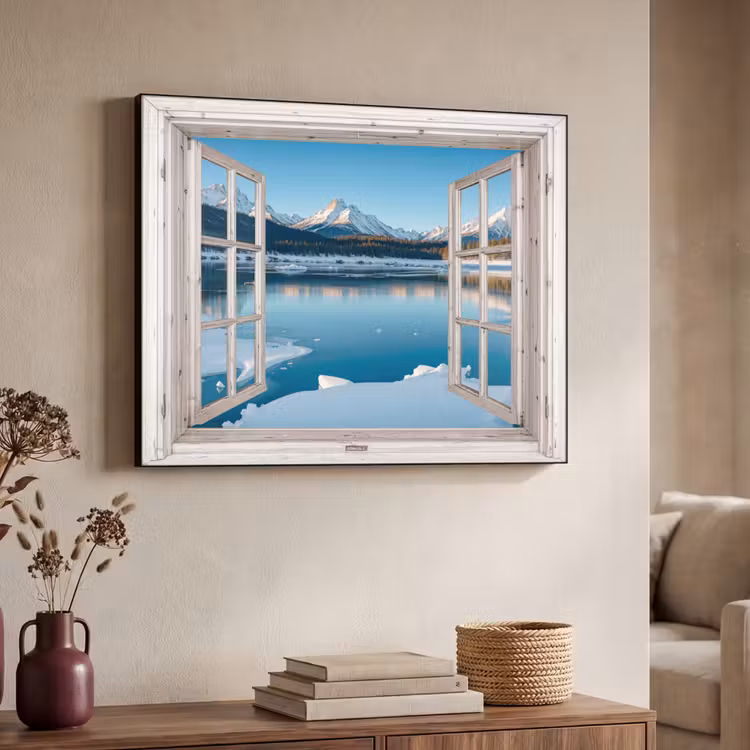 Art Frame - Landschap - Winter - Meer - Bergen - Uitzicht - Doorkijk - Licht — 7