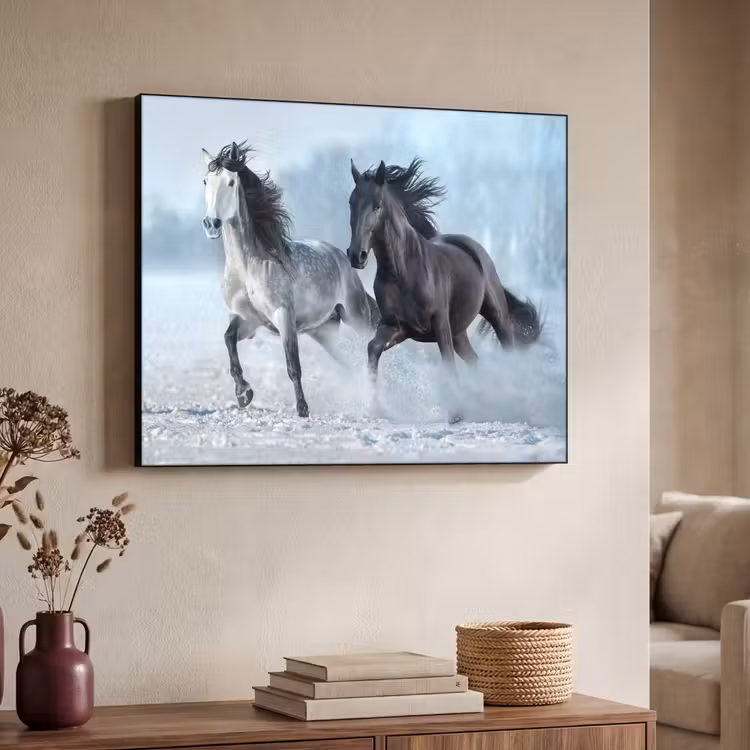 Art Frame - Paarden - Winter - Dieren - Natuur - Sneeuw — 7