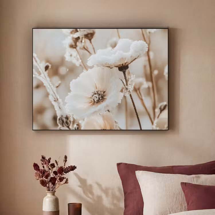 Art Frame - Bloemen - Winter - Wit - Sneeuw - Beige — 3