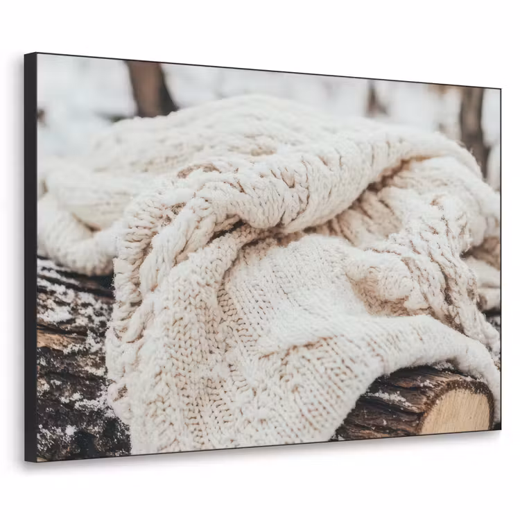 Art Frame - Deken - Wit - Boomstronk - Winter - Sneeuw — 1