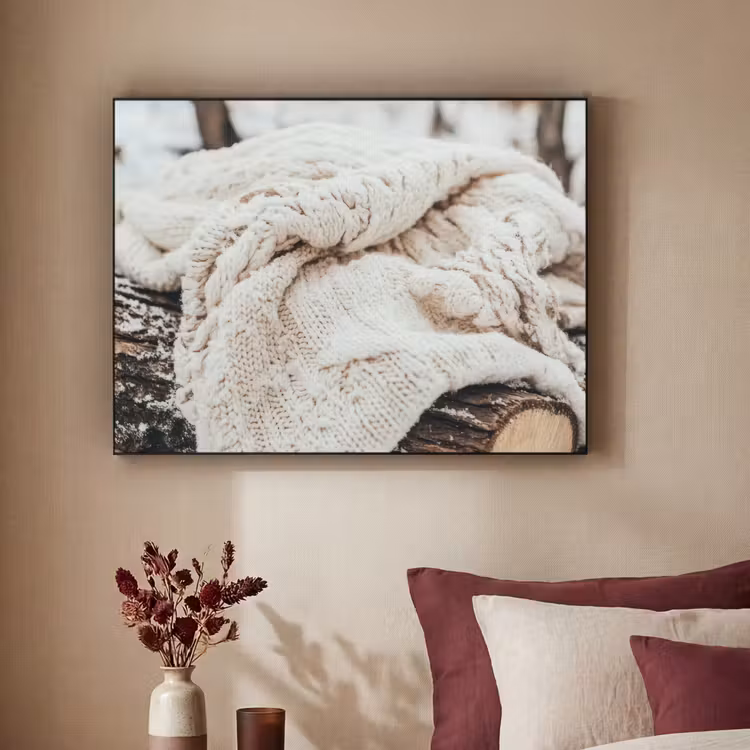 Art Frame - Deken - Wit - Boomstronk - Winter - Sneeuw — 3
