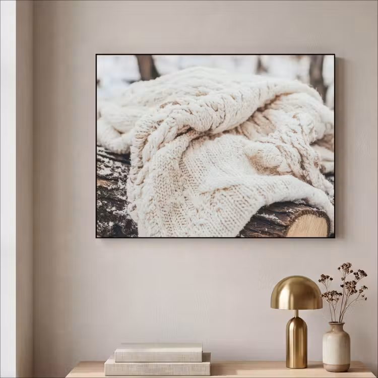 Art Frame - Deken - Wit - Boomstronk - Winter - Sneeuw — 5
