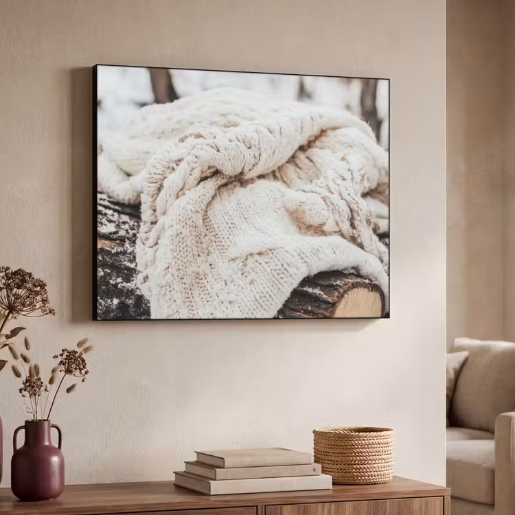 Art Frame - Deken - Wit - Boomstronk - Winter - Sneeuw — 7