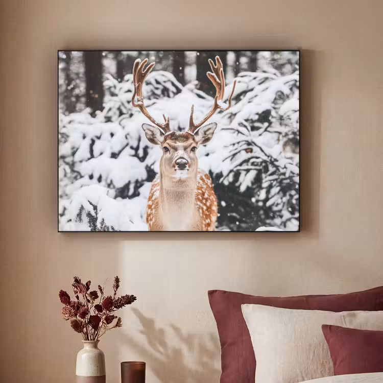 Art Frame - Hert - Sneeuw - Winter - Bos - Dieren — 3