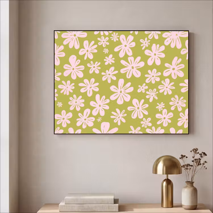 Art Frame - Bloemen - Roze - Getekend - Patroon — 5