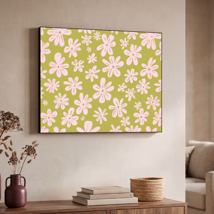 Art Frame - Bloemen - Roze - Getekend - Patroon — 7