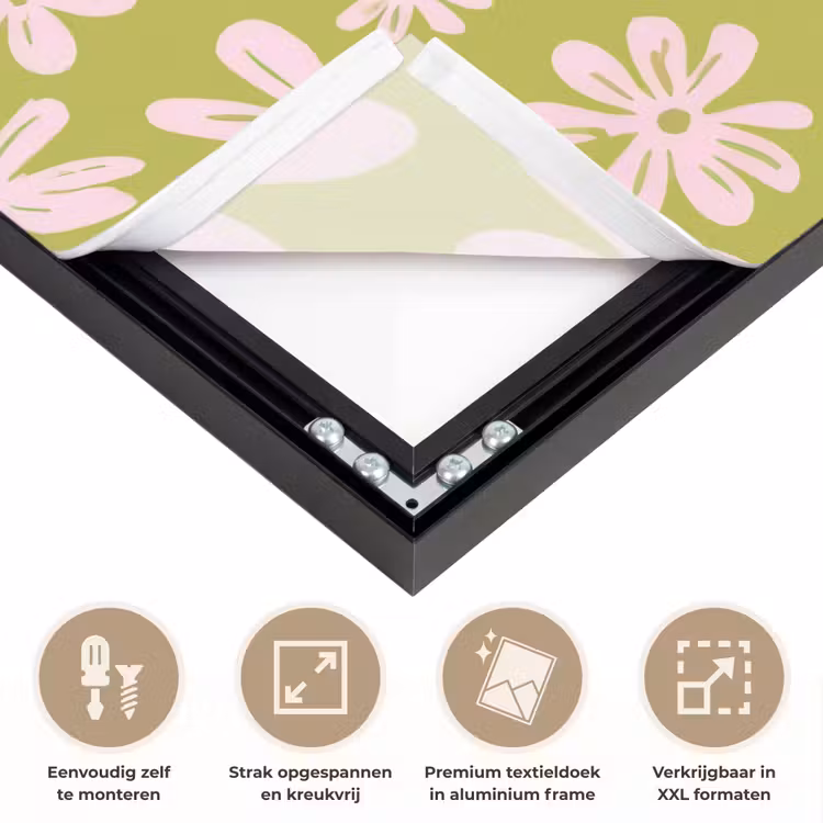 Art Frame - Bloemen - Roze - Getekend - Patroon — 8