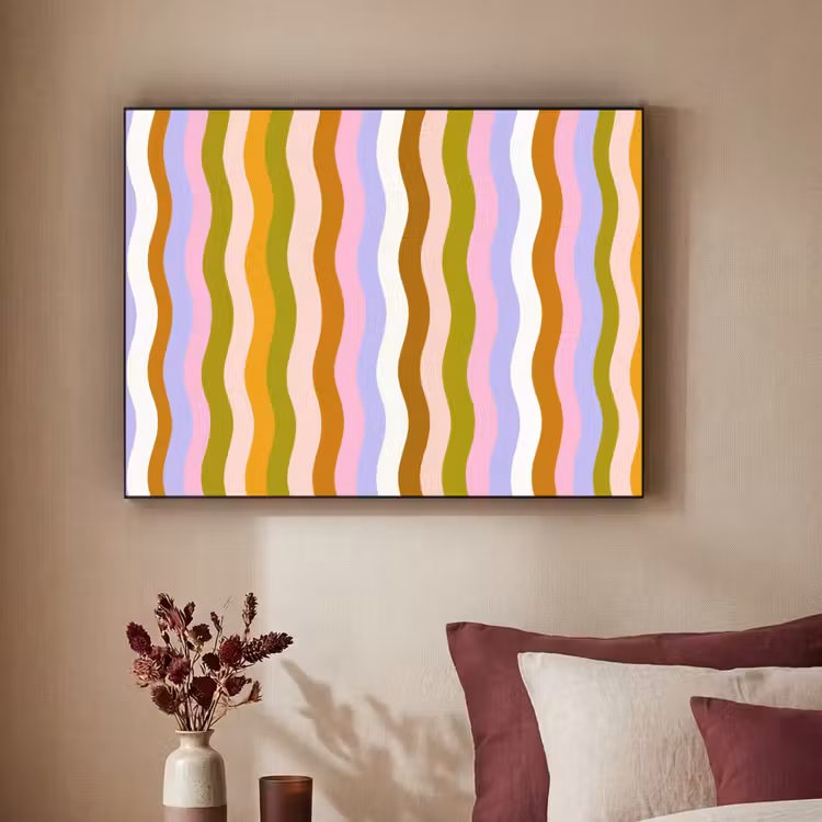 Art Frame - lijnen - Golven - Pastelkleuren - Patroon — 3