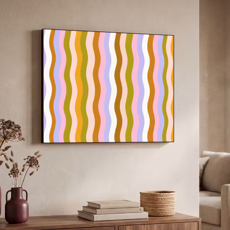 Art Frame - lijnen - Golven - Pastelkleuren - Patroon — 7