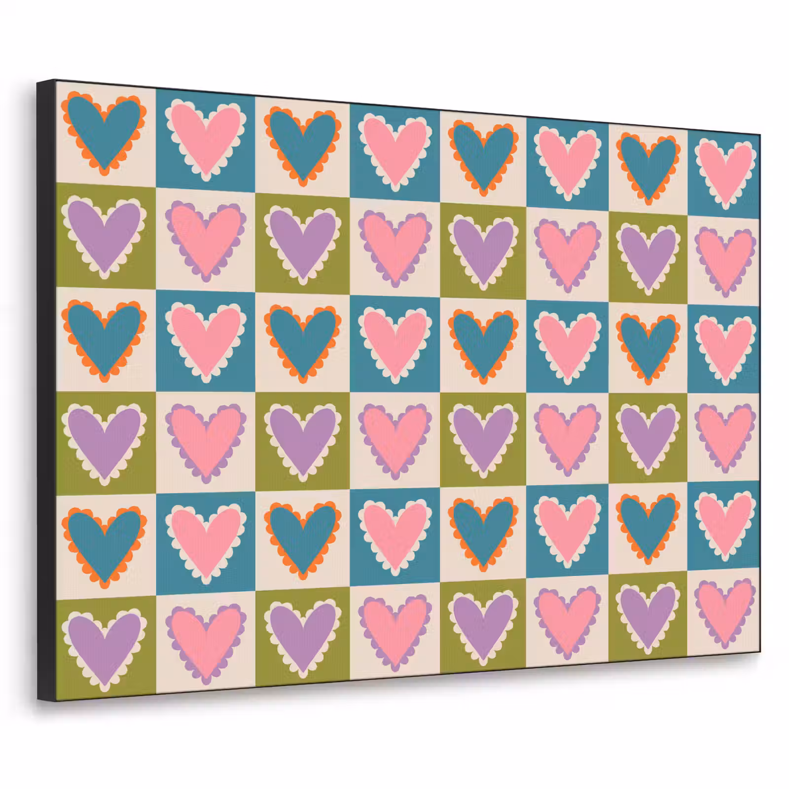 Art Frame - Retro - Kleuren - Patroon - Hartjes — 1