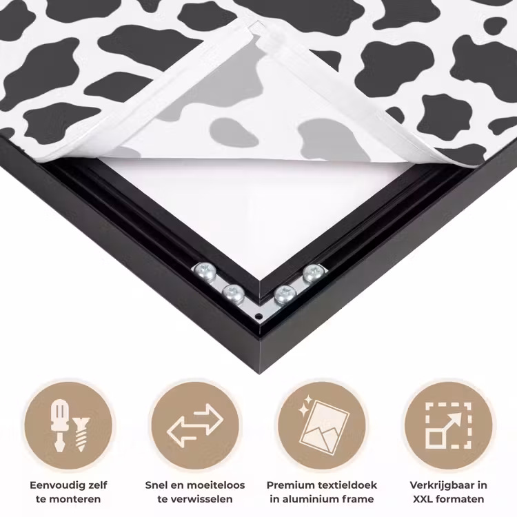 Art Frame - Koe - Vlekken - Patroon - Zwart — 4