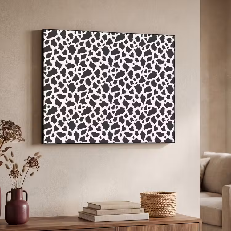 Art Frame - Koe - Vlekken - Patroon - Zwart — 7