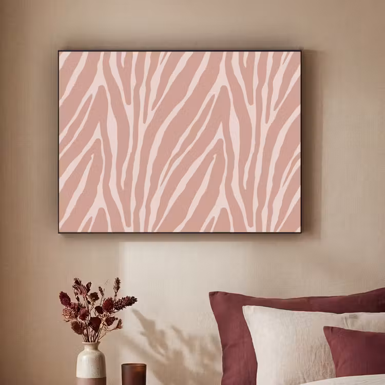 Art Frame - Lichtroze - Zebra - Patroon - Donkerroze — 3
