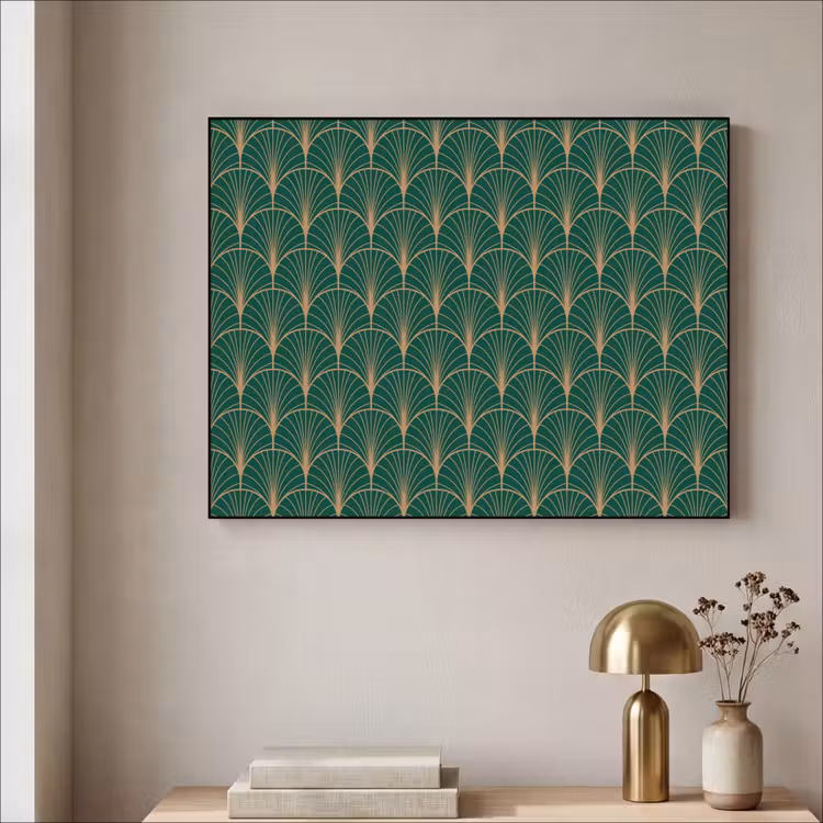 Art Frame - Patroon - Groen - Goud - Symmetrisch — 5