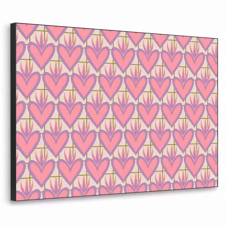 Art Frame - Patroon - Roze - Hartjes — 1