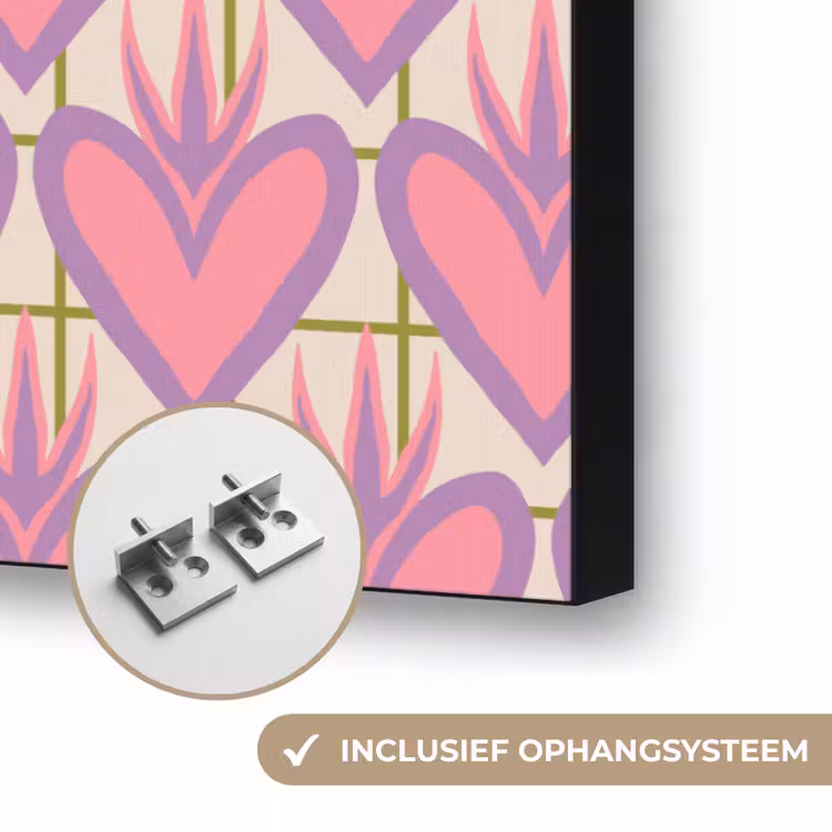 Art Frame - Patroon - Roze - Hartjes — 6
