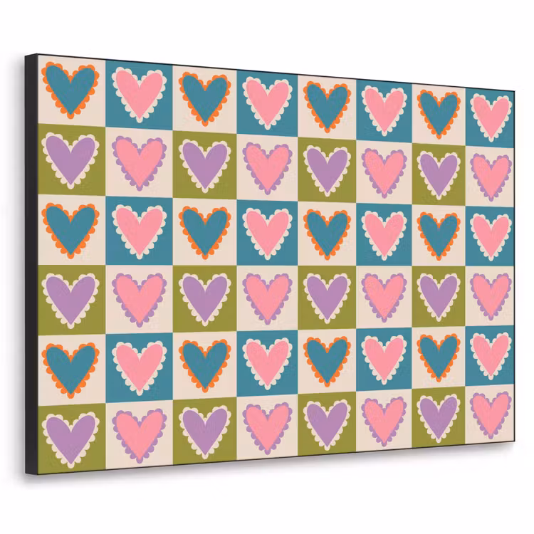 Art Frame - Retro - Kleuren - Patroon - Hartjes — 1