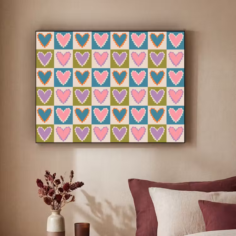 Art Frame - Retro - Kleuren - Patroon - Hartjes — 3