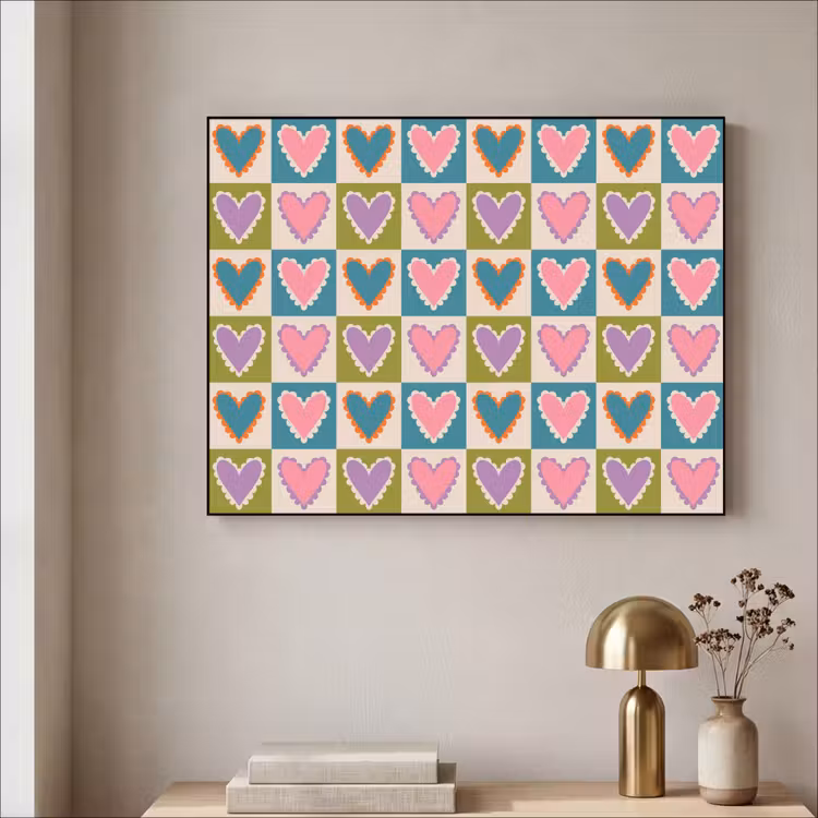 Art Frame - Retro - Kleuren - Patroon - Hartjes — 5