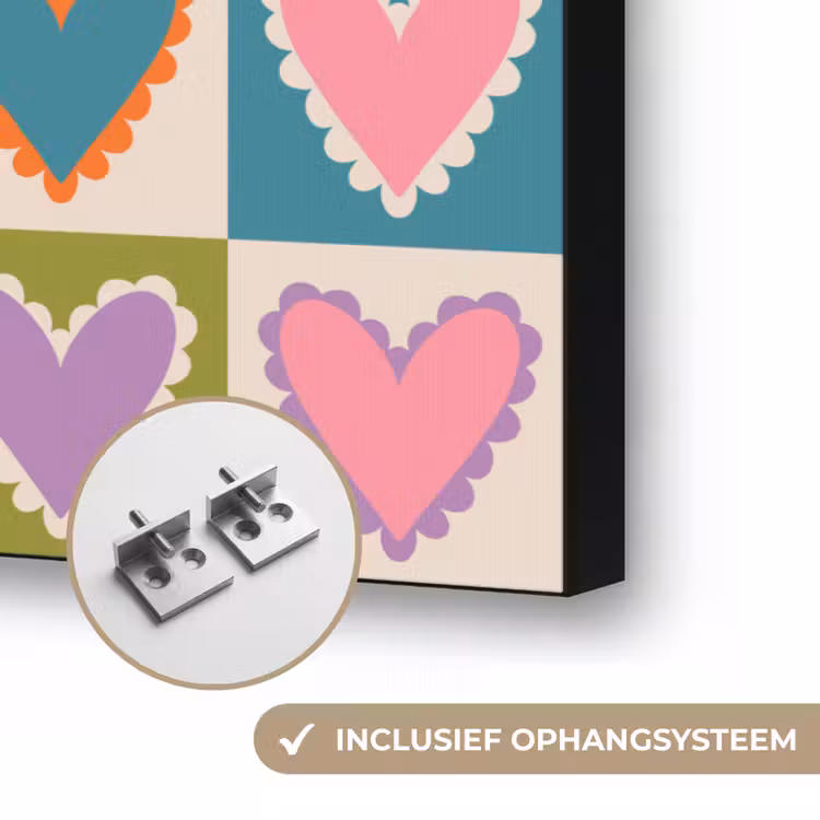 Art Frame - Retro - Kleuren - Patroon - Hartjes — 6