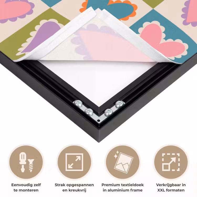 Art Frame - Retro - Kleuren - Patroon - Hartjes — 8